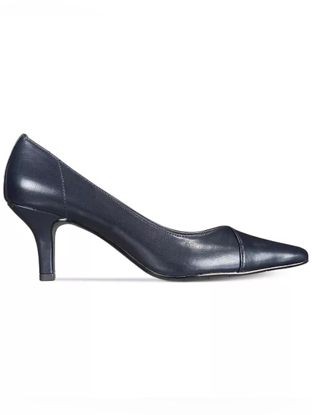 Easy Street Chiffon Classic Pointed Toe Mid-Heel Pump in Navy, Size 9.5 WW, NEW